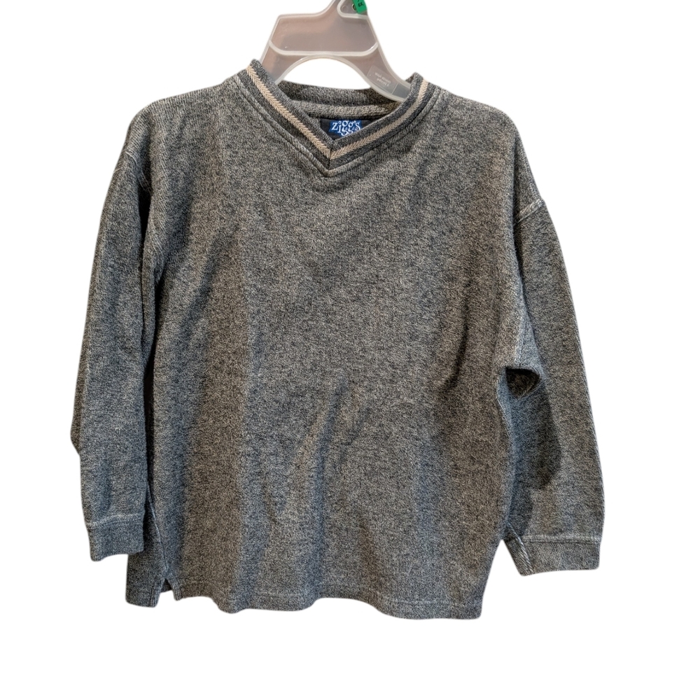 Ziggs 100% Cotton Boys Gray Sweater Size Medium
